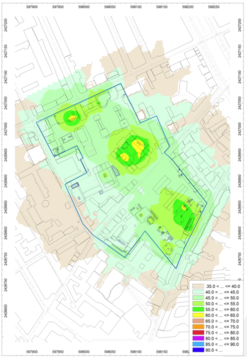 Carte de bruit campus